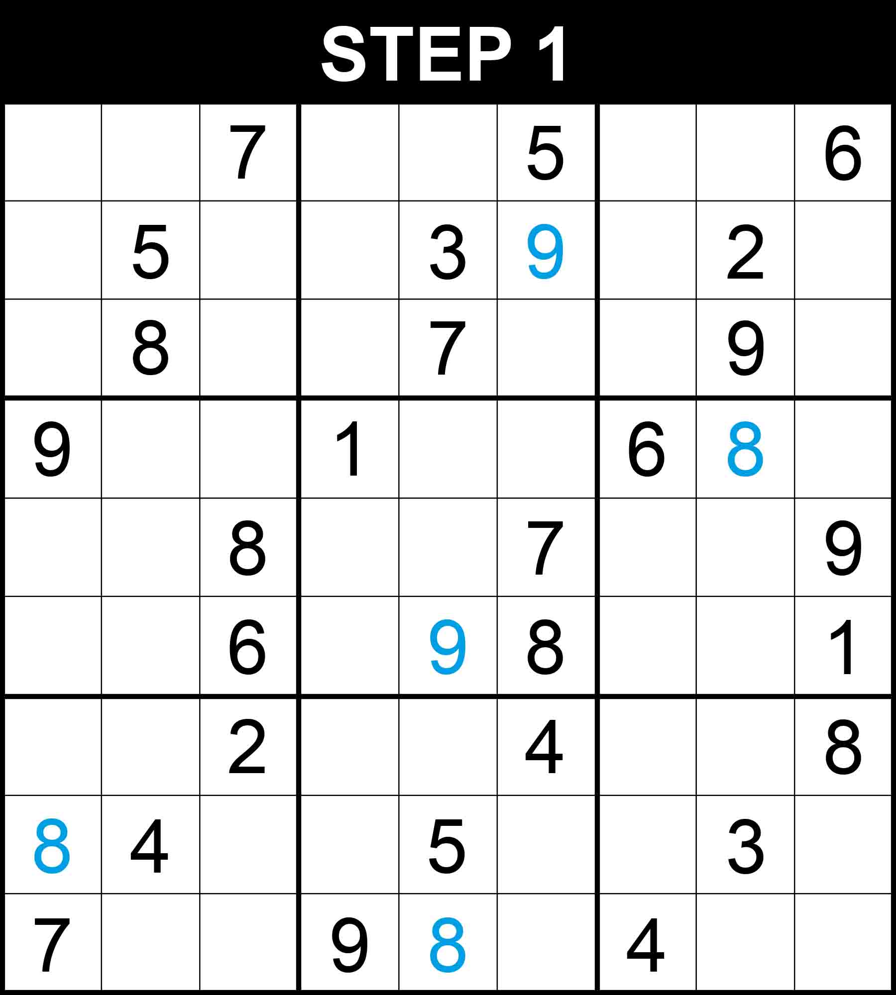 medium sudoku technique